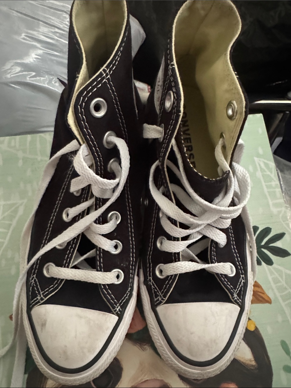 Converse Black and White High-Top Sneakers